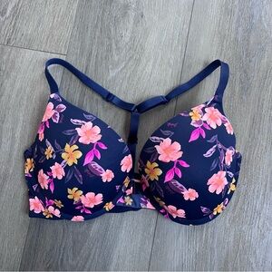 Victoria Secret PINK Wear Everywear Floral Logo Push Up Bra 34D